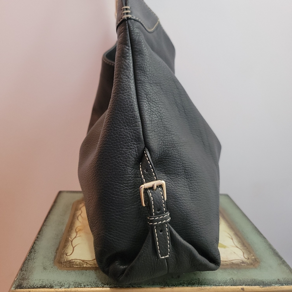 Dooney and Bourke Black Large Pebble Leather Hobo Shoulder Bag - Picture 6 of 16